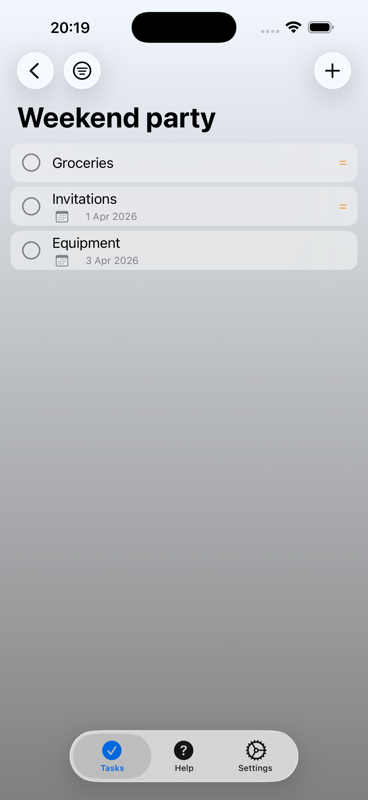 Task List